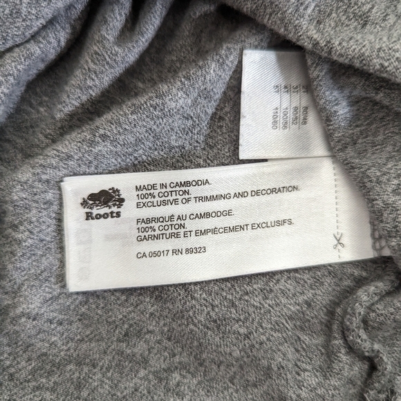 ROOTS gray cotton Tshirt for kids size 3T - Picture 4 of 5